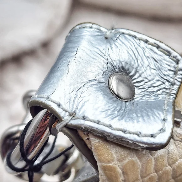 Sharif vintage snakeskin cream used shoulder bag with tags and dust bag. - Picture 6 of 17